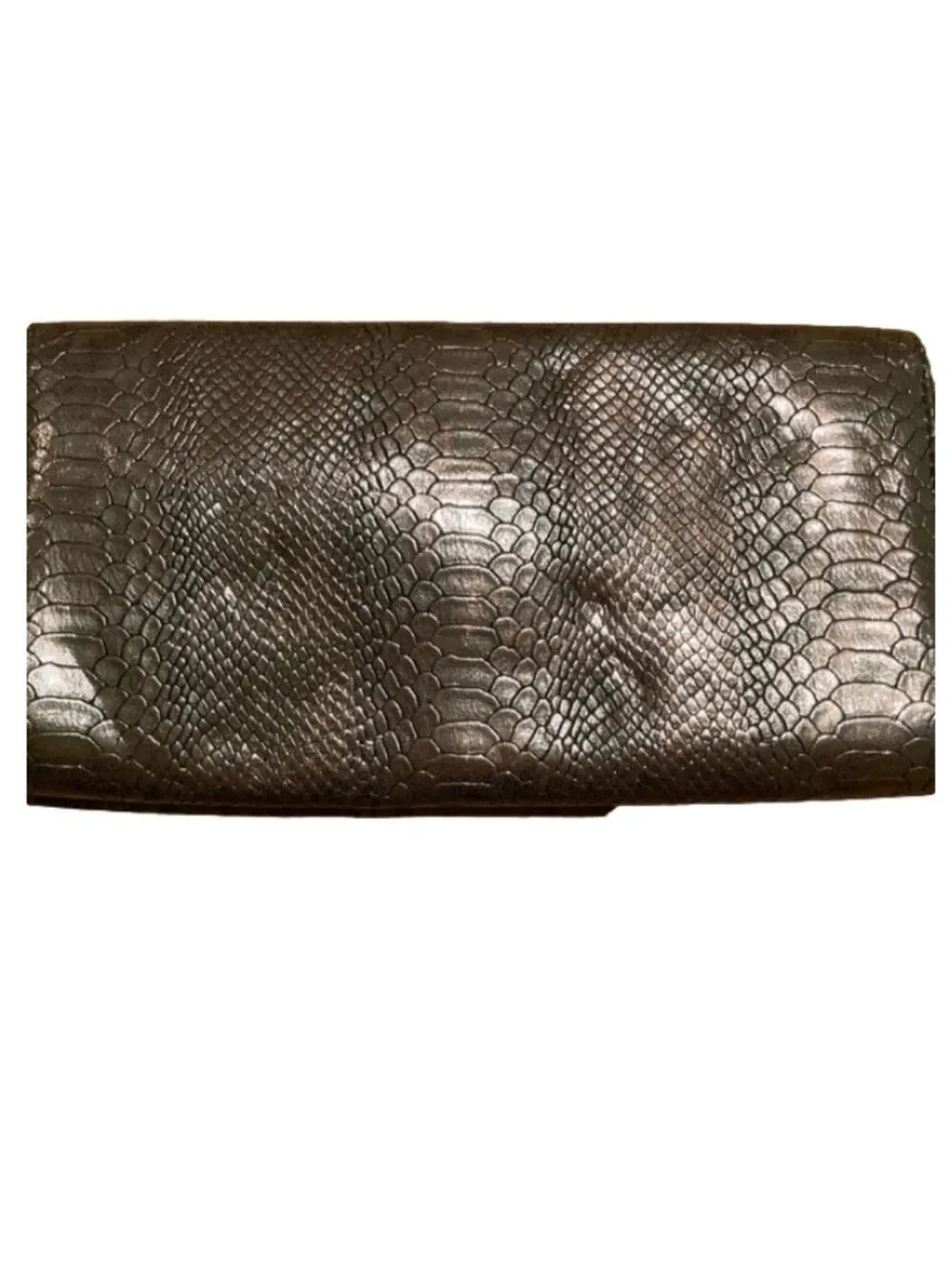 Copper Faux Animal Print Clutch/Shoulder Bag Animal Print